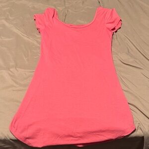 Vibrant Pink Short Sleeve Dress Tee